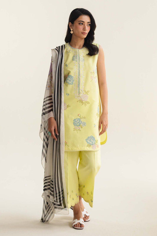Zara Shahjahan – Embroidered Lawn 3PC – Summer Collection 2025 DW 505