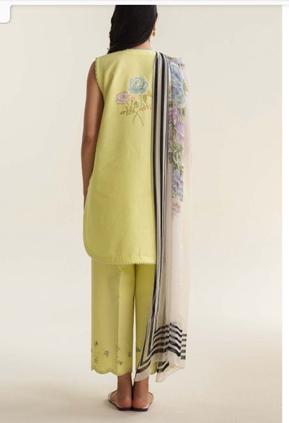Zara Shahjahan – Embroidered Lawn 3PC – Summer Collection 2025 DW 505
