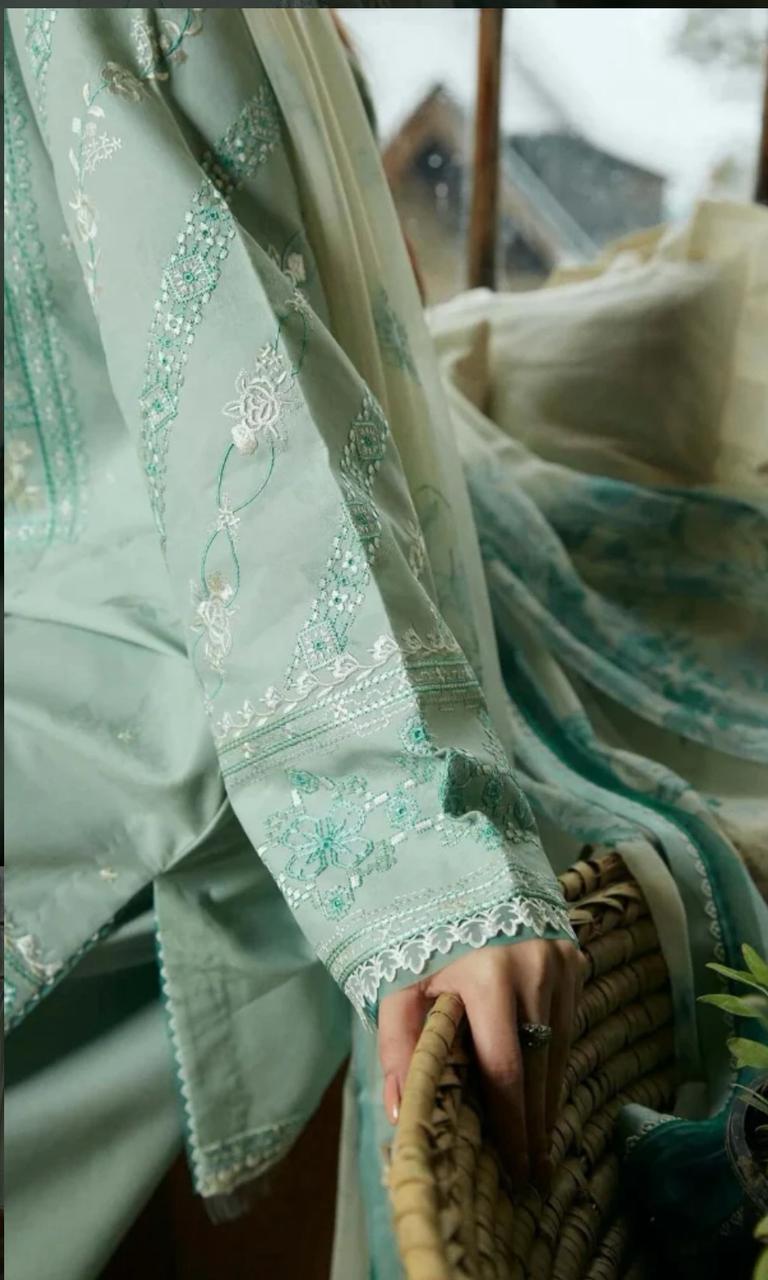 Zara Shahjahan – Embroidered Lawn 3PC – Summer Collection 2025 DW 502